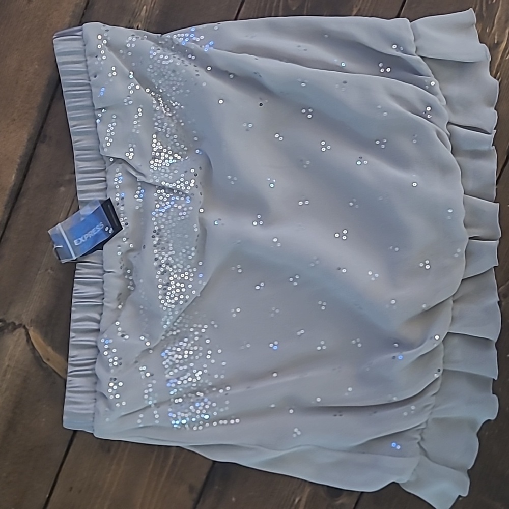 Sequin crop top/Size S/Silver